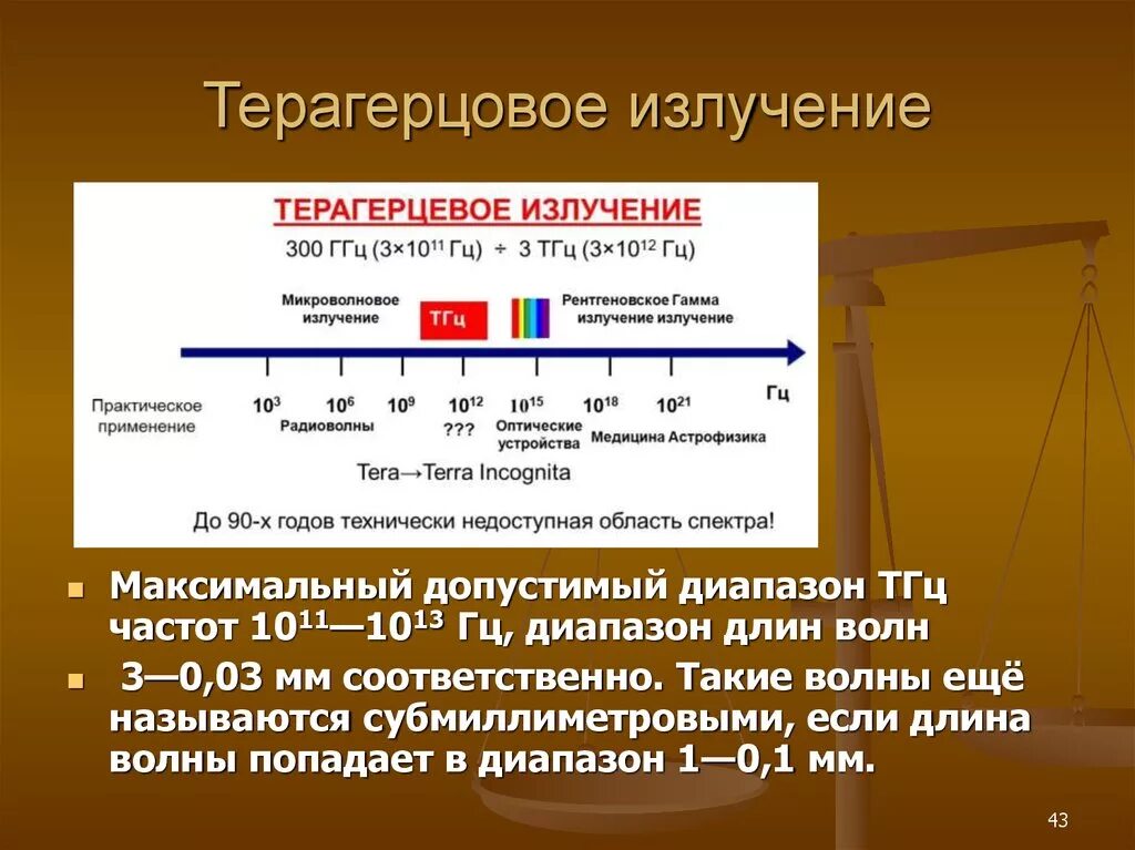 Длина волны терагерцового излучения. Терагерцовый диапазон частот. ТГЦ излучение. ТГЦ диапазон.