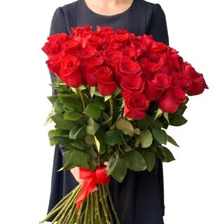 Красные розы 50 см
