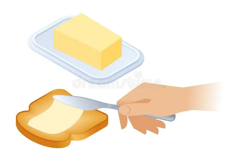 Under the butter