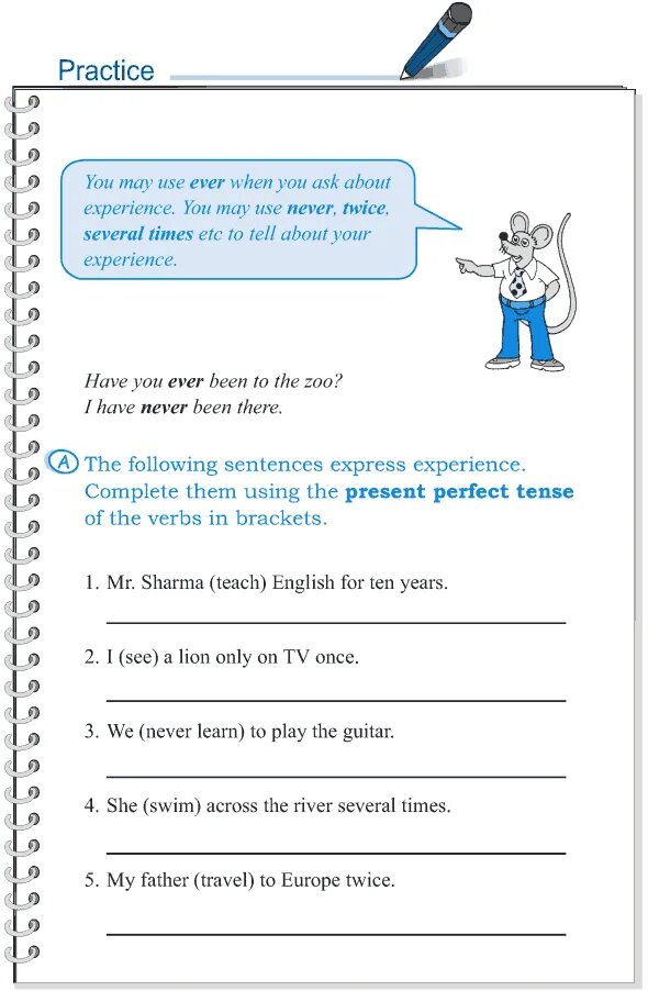 Present perfect reading Comprehension. Grammar, Grade 5.