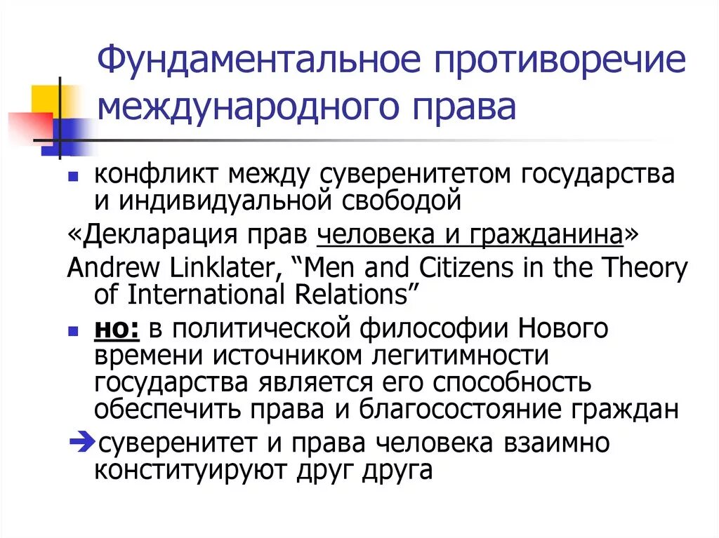 Суверенитет и правовая система. Фундаментальное право это.