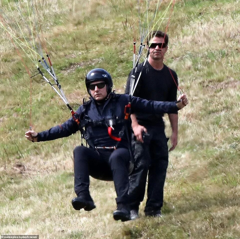 When paragliding you have to look strong