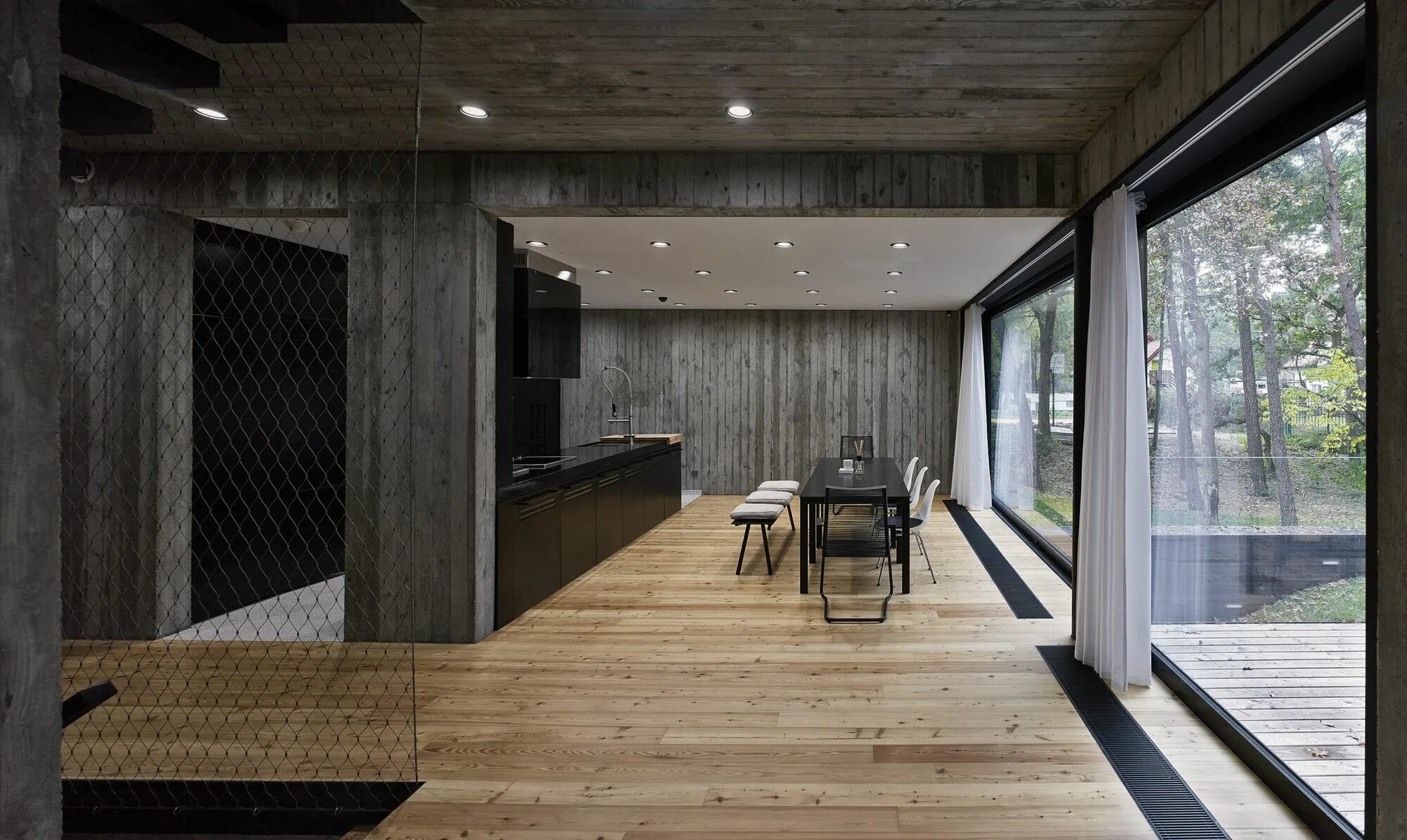 Raw - Factory Inc Concrete wood, Bedroom wooden floor, Wood and concrete