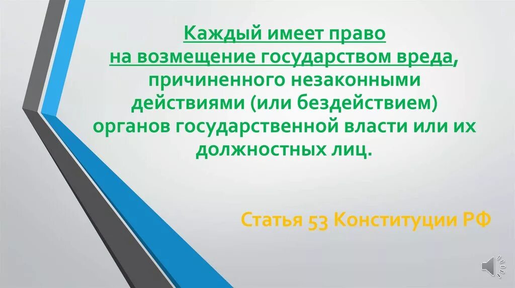 Возмещение государством причиненного