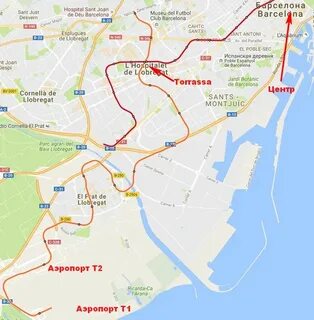 Как добраться до центра барселоны