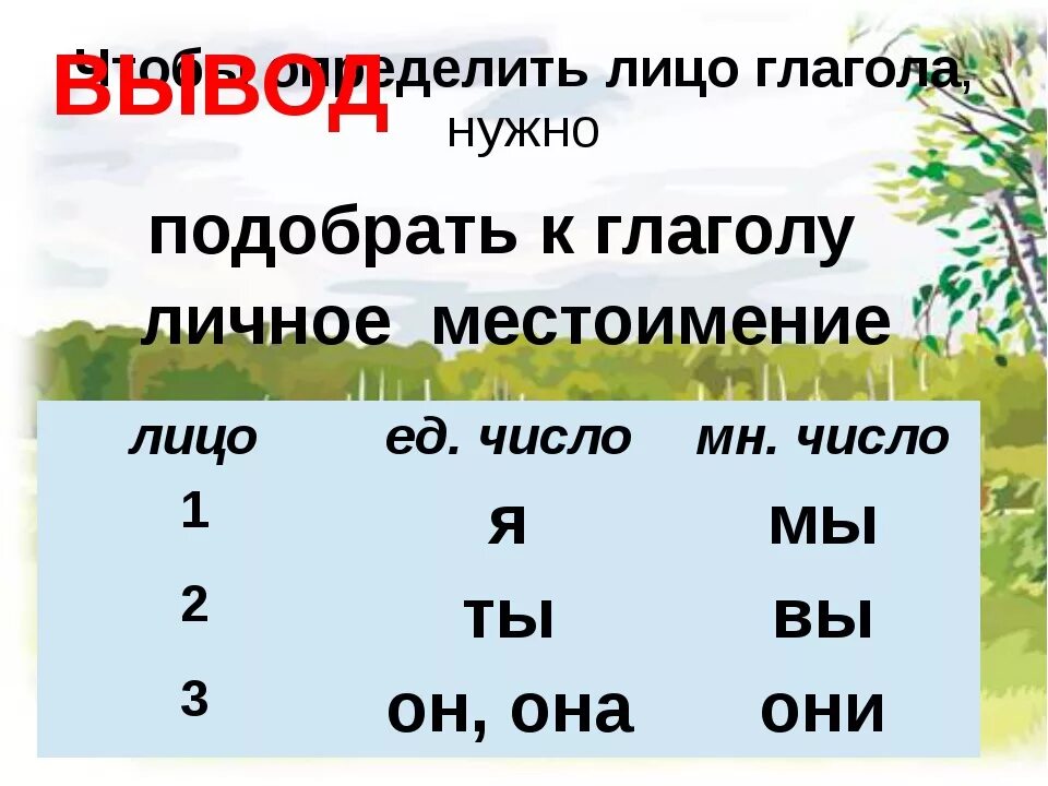 Как определить лицо глагола. Как определяется лицо глагола. Как определить 3 лицо глагола. Как определить глагол по лицам.