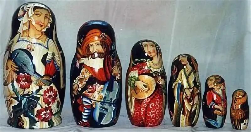 Сапожки матрешки