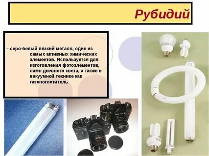 Характеристика химического элемента рубидий