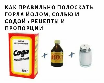 Сода с солью полоскать горло