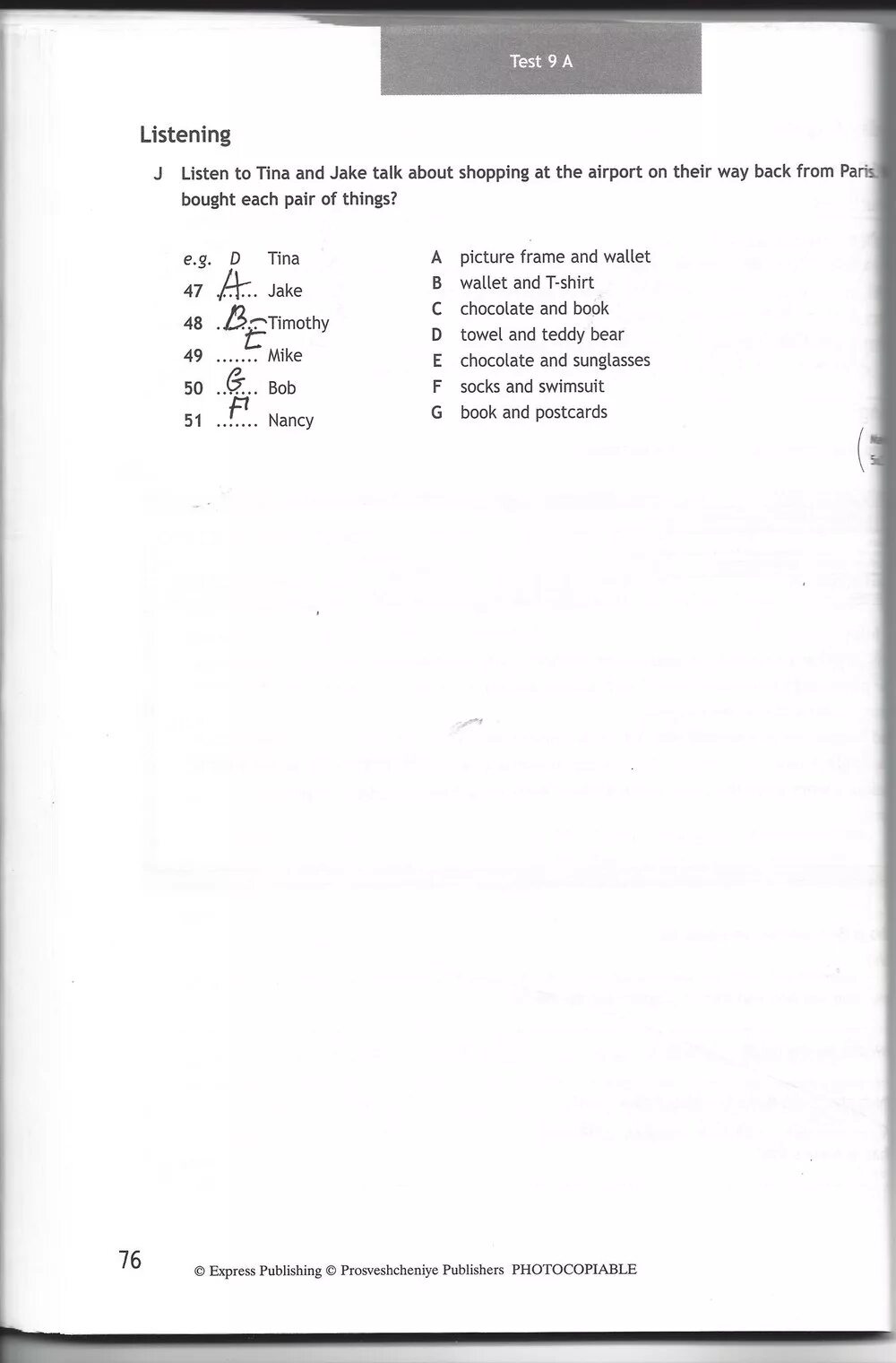 Спотлайт 7 класс стр 76. Test booklet 7 класс Spotlight. Ызщедшпре 7 еуые ищщлдуе. Spotlight 7 Test booklet 8 ответы. Аудирование по английскому 7 класс Spotlight.