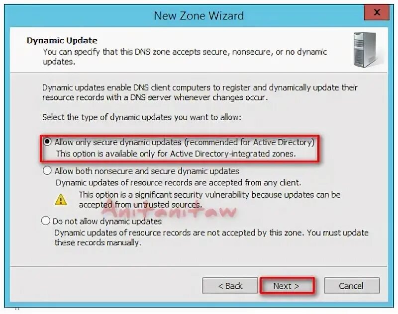 Dynamic updates. Dynamic updates