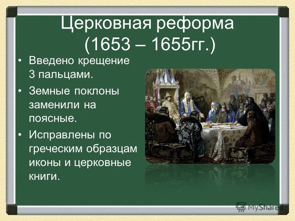 Церковная реформа 17 века в россии