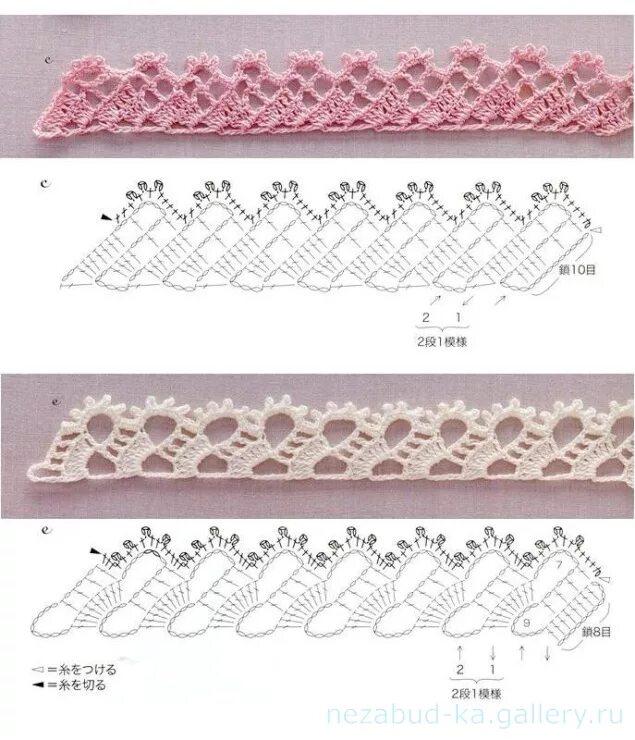 отделочная кайма крючком. отделка кайма. отделка кайма. обвязывание края изделия крючком зубчиками. отделка кайма.