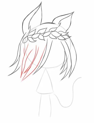 как нарисовать гачу волосы.