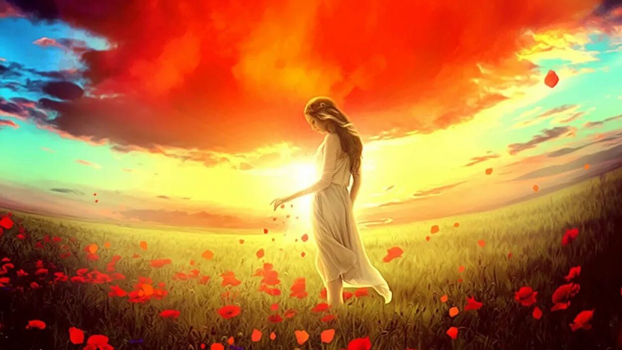 Души заря. Закат души. Распахнутые объятия. Жизнь картины художников. Девушка лето закат.