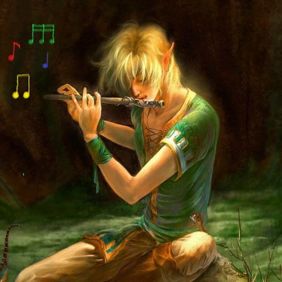 Играющий на флейте. Эльф блондин бард. Эльф с флейтой. Мальчик с флейтой. Эльф мальчик.