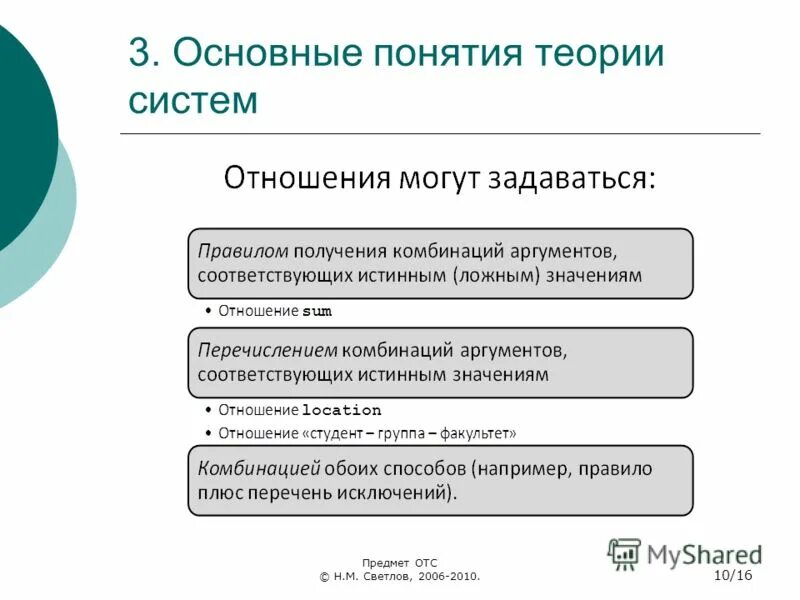 Понятия теории управления