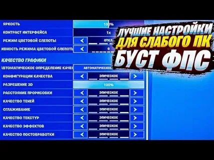Лучшие настройки для фортнайт