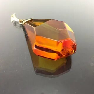 Граненый янтарь серьги