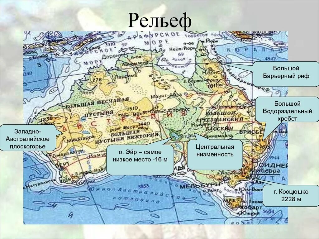 Большой водораздельный где находится на карте. Крупнейшие формы рельефа Австралии на карте. Центральная низменность Австралии. Большой Водораздельный хребет в Австралии на карте. Австралия атлас Центральная низменность.