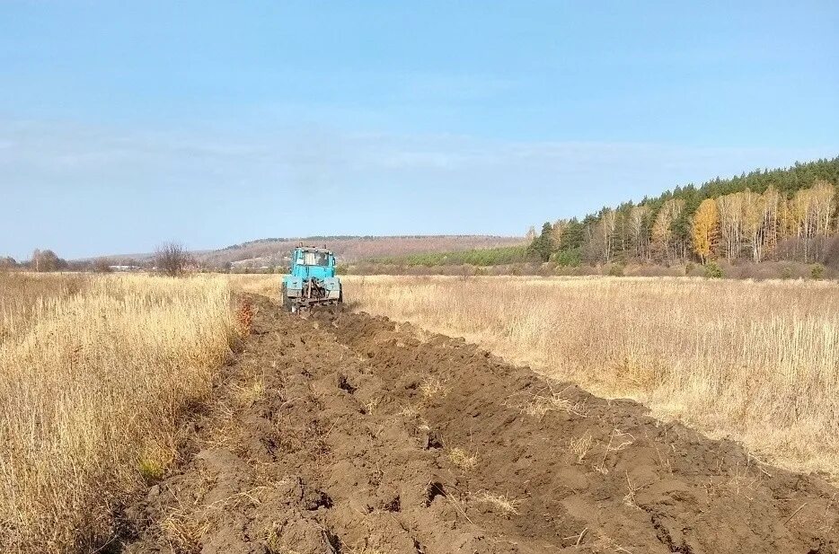 Опашка противопожарной полосы