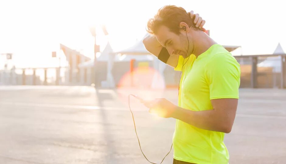 While listening to music. Drive while listening to music. do this exercise while you listen which sport. stop sportsman to movies speech.