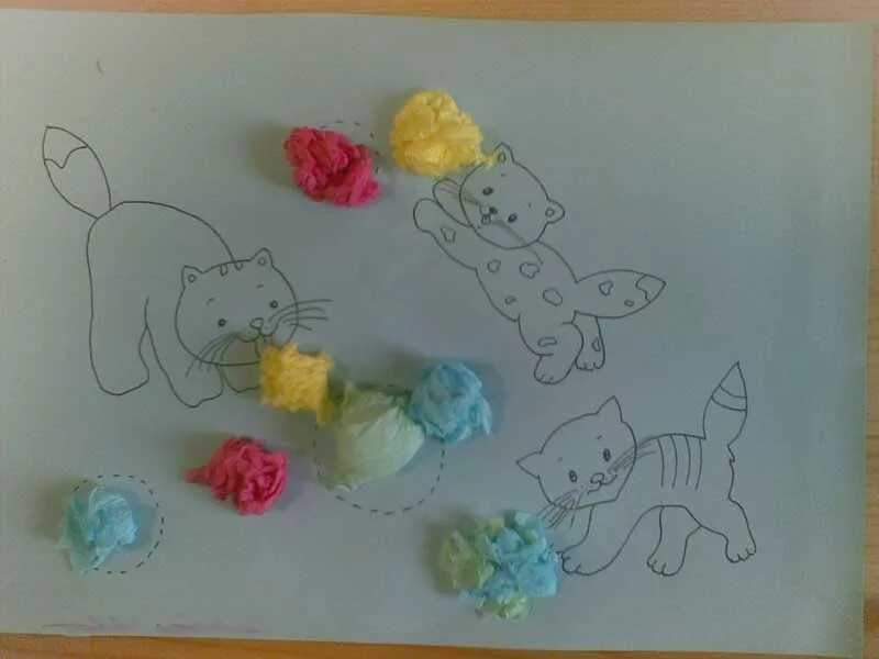 Рисование кошки с воздушными шариками средняя группа. Аппликация на тему кошка. Рисование в ясельной группе домашние животные. Рисование с элементами аппликации. Рисование ясли.