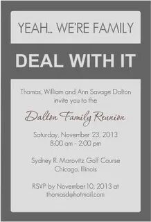 Invite your family