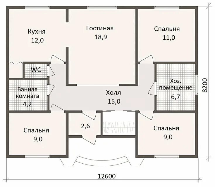 Коттедж на 100 кв.м., hq-design homify Planos de casas economicas, Casas, Planos