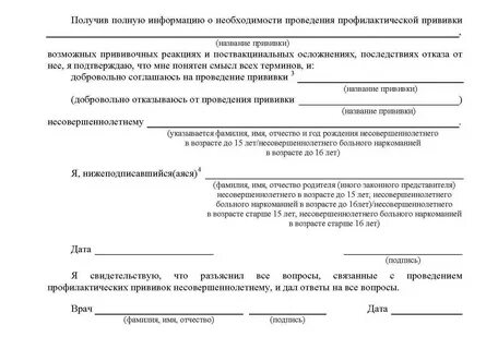 Согласие на диаскинтест образец