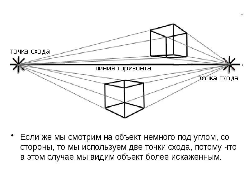 Объект слева