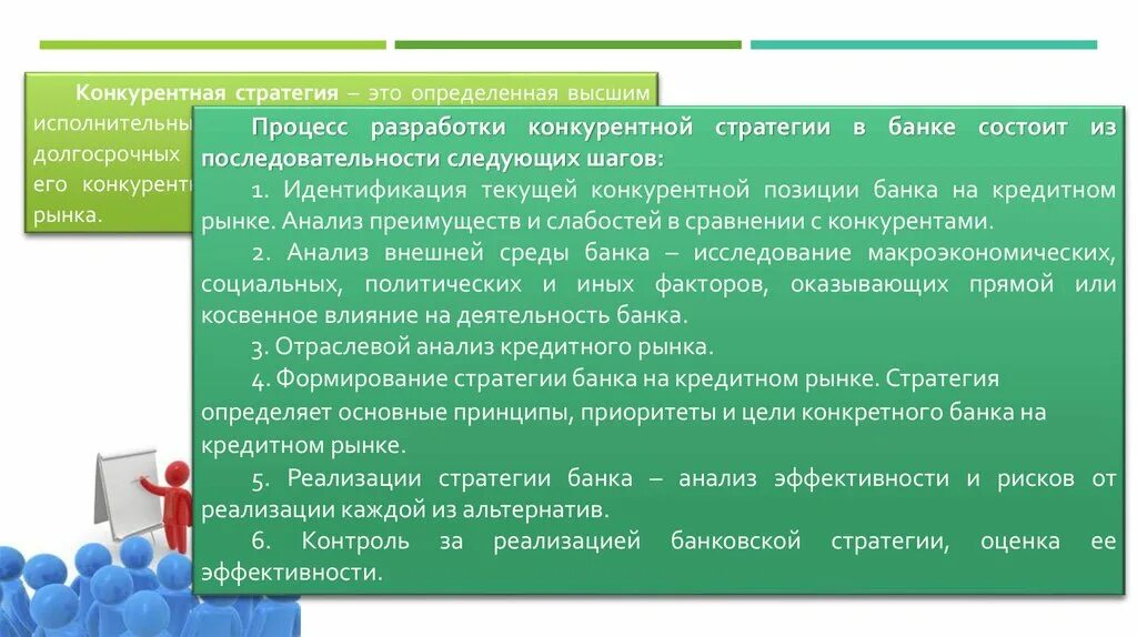 Стратегия. Стратегия в банке. Анализ окружающей конкурентной среды. Стратегия развития команды. Коммерческие условия реализации