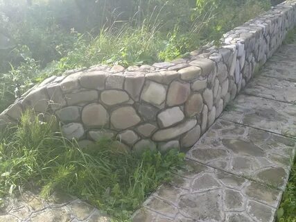 Как сделать булыжную ограду