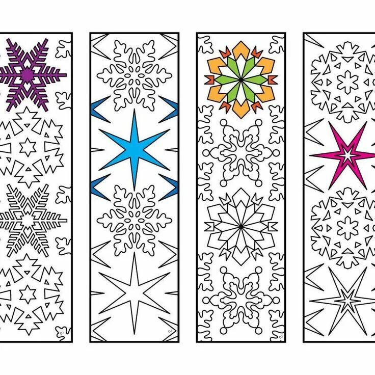Winter Mandala Bookmarks - CandyHippie Coloring Pages Coloring bookmarks, Christ