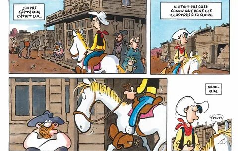 Aperçu d'une planche de Choco-Boys, aventure de Lucky Luke imaginée pa...