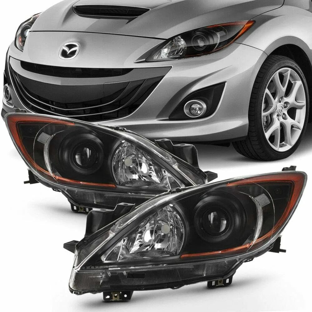 Тюнинг фар мазда. Mazda 3 Headlight. Фары OEM Mazda 3 BL. Mazda 3 2007 фара штатная. Mazda 3 BL черные фары.