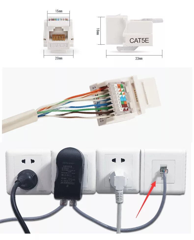 Розетка Шнайдер rj45 распиновка. Расключение кабеля в розетке rj45. RJ-45 соединение витой пары. Распиновка сетевой розетки RJ 45.