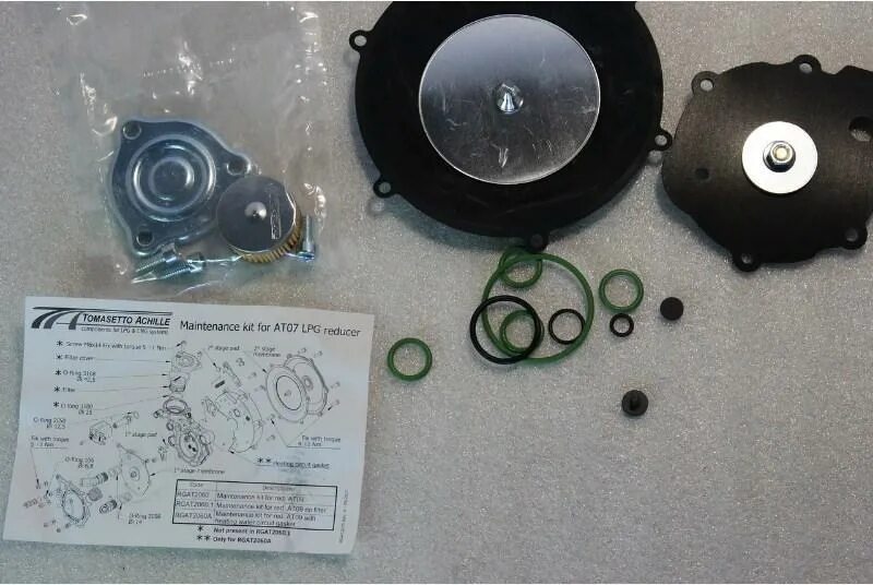 Ремкомплект ГАЗ редуктора АТ 07. Томасетто АТ 07 ремкомплект. Ремкомплект редуктора газового Tomasetto at-07. Ремкомплект редуктора ГБО ato4.