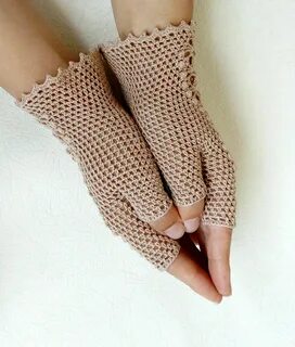 Ажурные митенки