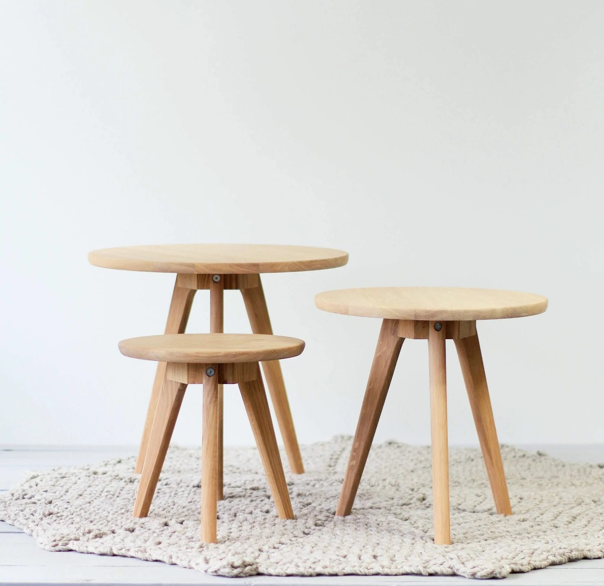 Little tables. Laurel side table oak &amp; painted cone. scandinavian wood table. the table a little table.