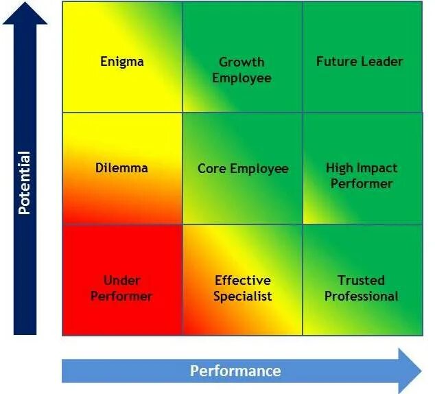 Потенциальная матрица. Матрица потенциала 9 Box Grid. 9 Box матрица инструмент управления. Матрица 9 Box инструмент управления талантами. Матрица потенциала и эффективности сотрудников.