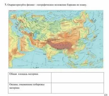 Карта внутренних вод евразии
