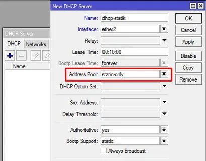 Mikrotik dhcp dns