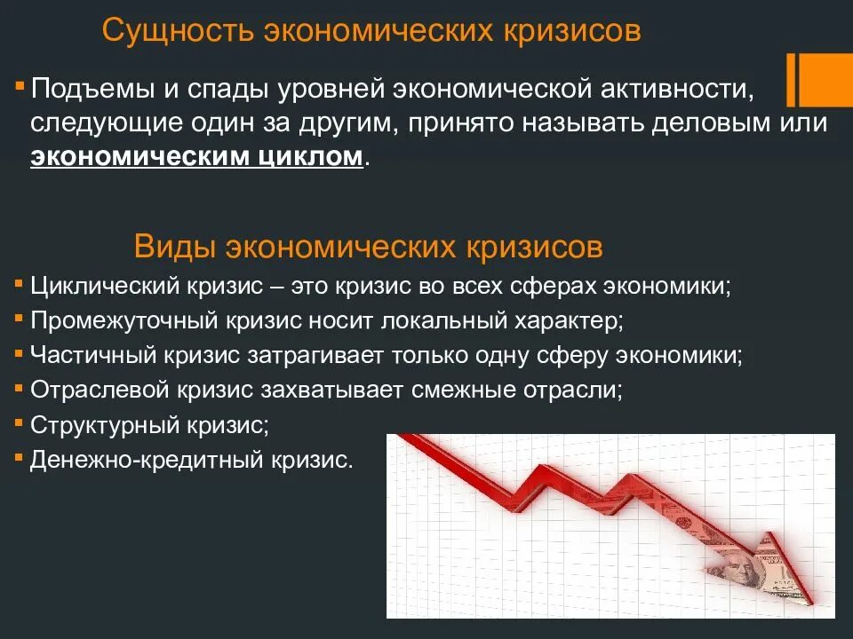 Кризис в экономике. Сущность экономического кризиса. Кризис это в экономике. Виды экономических кризисов. Экономический кризис презентация.