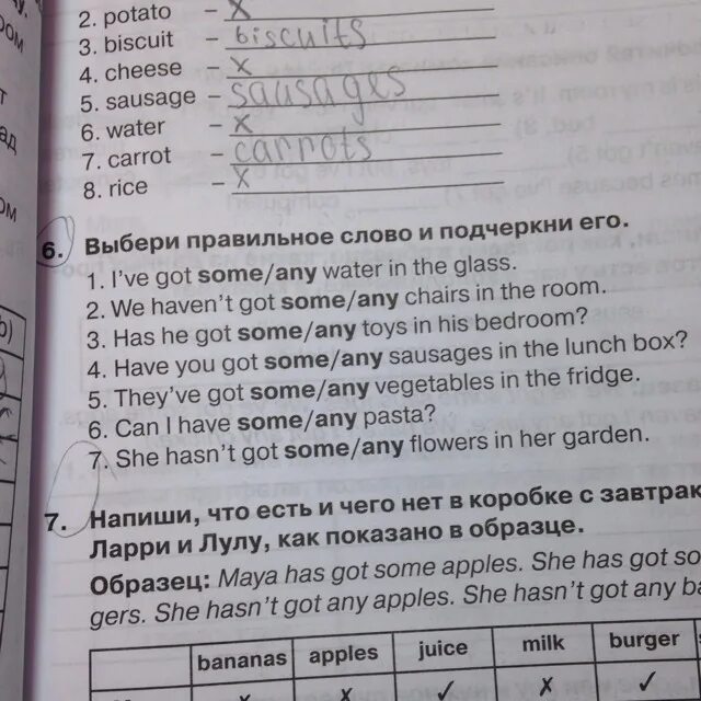 Has got some apples. Выбери правильное слово и подчеркни его some any. Выбери правильное слово и подчеркни его. Подчеркни правильное слово сборник упражнений. Выбери правильное предложение и подчеркни его.