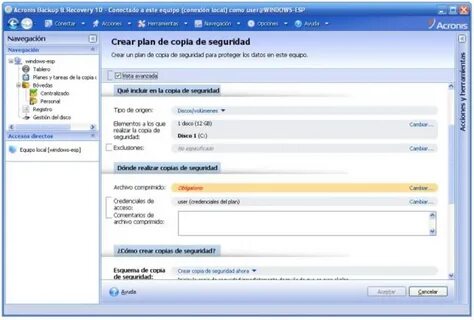 Acronis recovery