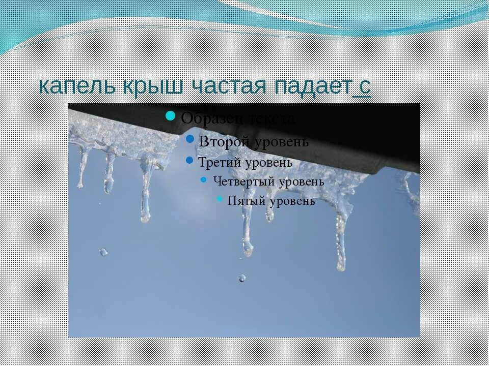 Капель с крыши. Капель для дошкольников. Сосульки капель. С крыш звонко падает капель