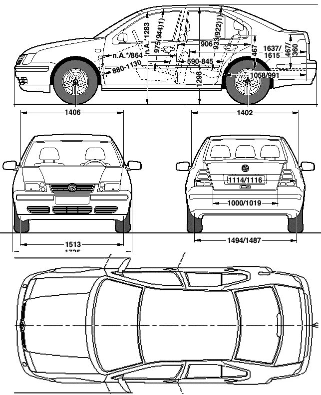 Volkswagen ширина. Ширина багажника VW Bora. VW Bora габариты. VW Bora чертеж. Ширина багажника Фольксваген Бора седан 1999.