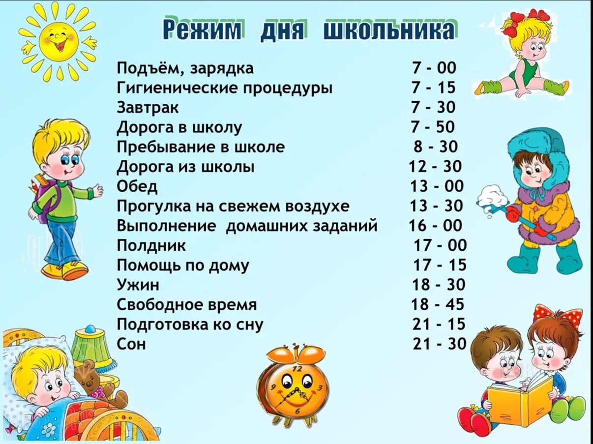 Режима дня в жизни ребенка