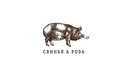 Бар свинья и розы